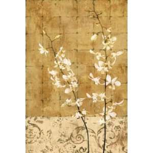  Chris Donovan 24W by 36H  Blossoms in Gold I CANVAS 