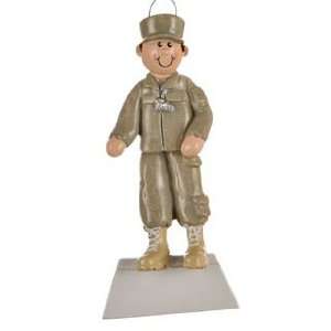  Army Soldier in Fatigues Christmas Ornament