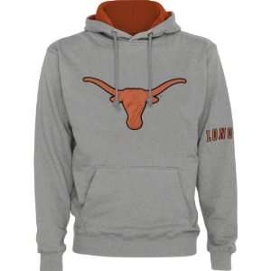  Texas Longhorns Colosseum Heather Grey Tackle Twill Hoodie 