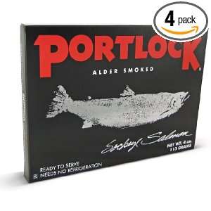 Port Chatham Smoked Sockeye Portlock, 4 Ounce Black Boxes (Pack of 4 