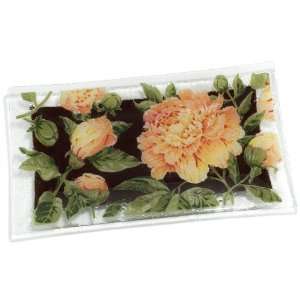   14 by 7 3/4 Inch Handmade Art Glass Serving Tray