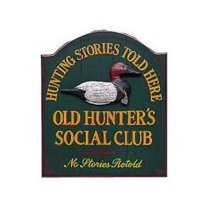  Old Hunters Social Club Tavern Sign Patio, Lawn & Garden