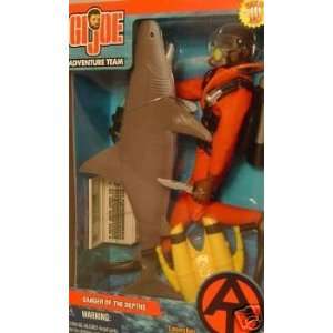 gi joe ADVENTURE TEAM danger of the depth diver with shark 