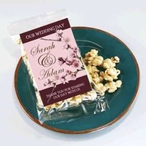  Cherry Blossom Themed Caramel Corn Favors (exclusive 