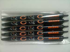 CHICAGO BEARS 5 PACK CLICK PENS  