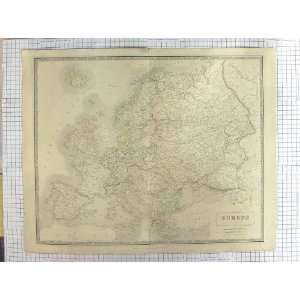   JOHNSTON ANTIQUE MAP c1870 EUROPE FRANCE GERMANY ITALY
