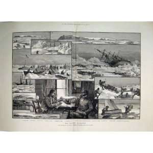   1882 Jeanette Expedition Bennett Island Ice Snow Camp