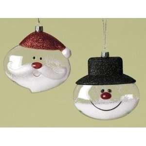 12 Ho Ho Holiday Santa Claus and Snowman Snow Globe Christmas 