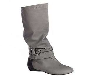 Women B Makowsky Leather Slouch Slouchy R Boots Shoe w/Gunmetal 