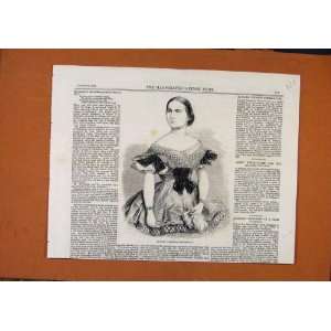  Madame Lemmens Sherrington C1859 Antique Print