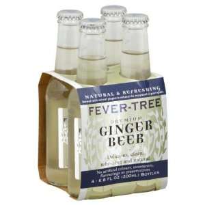 Fever Tree, Soda Ginger Beer 4Pk, 200 ML (Pack of 6)  