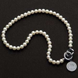  Citadel Pearl Necklace with Sterling Silver Charm Sports 