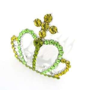  Green Swarovski Crystal Mini Tiara Comb 1.5 Wide Beauty