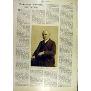  1916 Portrait Benjamin Johnson Gentleman Sir Old Print 
