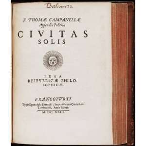  Reprint Civitas solis, idea reipvblicae philosophicae 