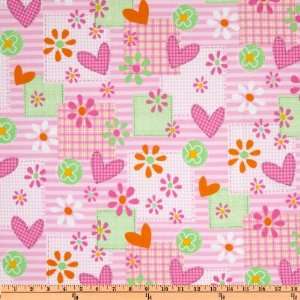   and Me Flannel Patch Pink Fabric By The Yard Arts, Crafts & Sewing