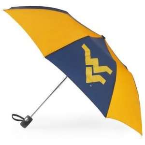   Mountaineers Small Auto Folding Umbrella  NCAA