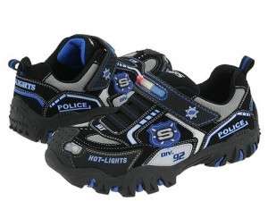 Skechers Tdlr Boys LightUp Police Shoes 5 5.5 6 6.5 7  