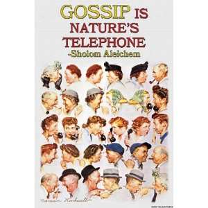  Gossip is Natures Telephone by Wilbur Pierce 12x18 