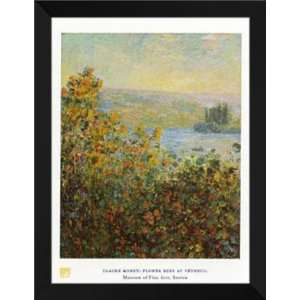  Claude Monet FRAMED Art 28x36 Flower Beds At Vetheuil 