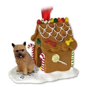Norwich Terrier Ginger Bread Dog House Ornament 