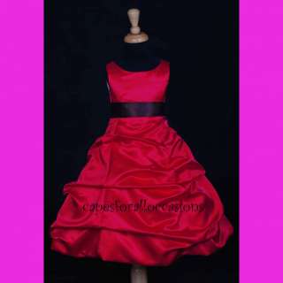CHRISTMAS PARTY DRESS APPLE RED/BLACK 4 6 8 10 12 13/14  