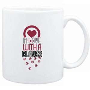    Mug White  in love with a Claves  Instruments