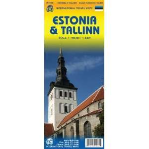  Estonia 1400,000 & Tallinn 18,000 Travel Map [Map] ITM 