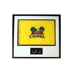  Annika Sorenstam autograph with Colonial Pin Flag Deluxe 