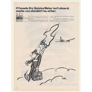   Dry Quinine Water Man Parachute Plane Print Ad (51143)