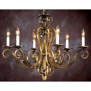   Chandelier In Distressed Antiqued Gold Wc7739 (clon)