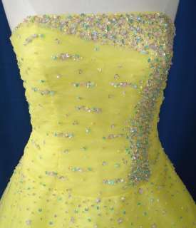 Ball Gown Yellow 11/12 Dress Party Prom Evening Pageant  