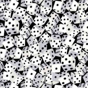  TT6369WHT Dice Fabric by Timeless Treasures Fabrics in 