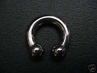 Steel Circular Barbell 0g 0 gauge 3/4 horseshoe  