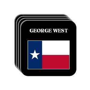  US State Flag   GEORGE WEST, Texas (TX) Set of 4 Mini 