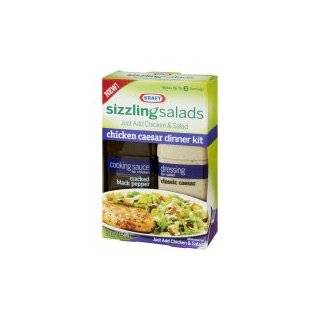 KRAFT Sizzling Salads Dinner Kit, Chicken Caesar, 12 Ounce (Pack of 4)