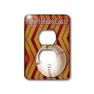   Baseball Thank you Coach   Light Switch Covers   2 plug outlet cover