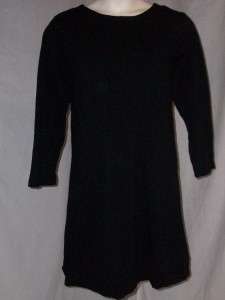 Silhouettes Womens Clothes PINTUCKED SWEATSHIRT DRESS BLACK, NEW 