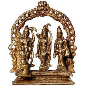     Hindu God Rama,Sita and Laxman Brass Sculpture