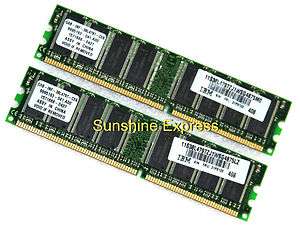 Infineon 2x512MB (1GB) PC2700 DDR 333Mhz CL2.5 Memory Module GAB INF 