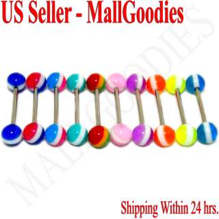 V078 Acrylic Tongue Rings Barbells 30 of YOUR CHOICE  