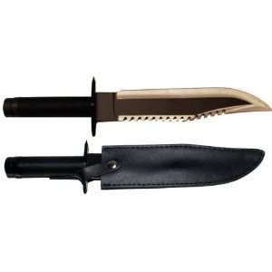  15 Hunting Survival Dagger w/ Two toned Blade and Rope 