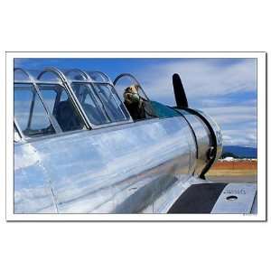  Vintage Silver Fighter Plane Hobbies Mini Poster Print by 