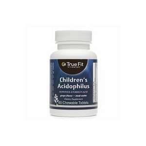True Fit Vitamins Childrens Acidophilus, Grape 60 chewable tablets