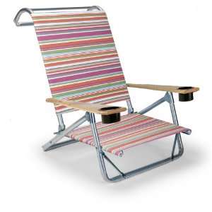   Folding Beach Arm Chair with Cup Holders, Malibu Patio, Lawn & Garden