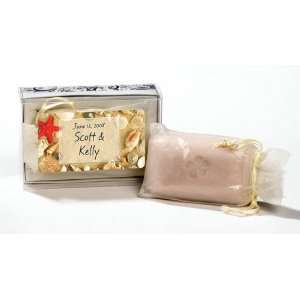   Shell Design Personalized Fresh Linen Scented Soap Bar (Set of 20
