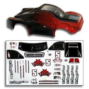  BS804 002R .12 Short Course Truck Body Red and Black Toys & Games