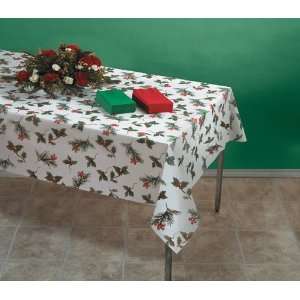  Winter Berries Linen Like Paper Banquet Table Covers   24 