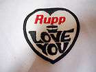 vint. RUPP I LOVE YOU SNOWMOBILE PATCH