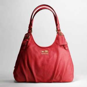   Coach Madison Cherry Leather Maggie Shoulder Bag Purse Handbag 16503